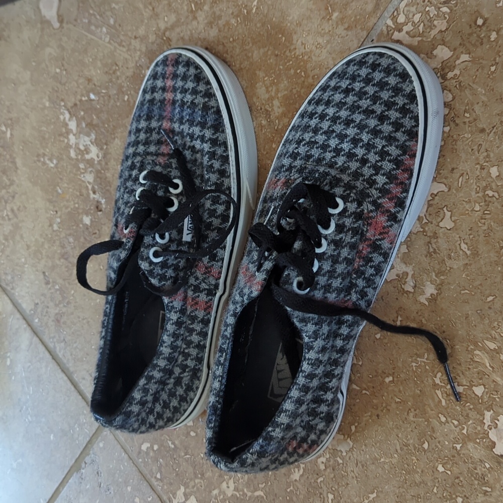 Unique Tweed Vans Size 8 Womens